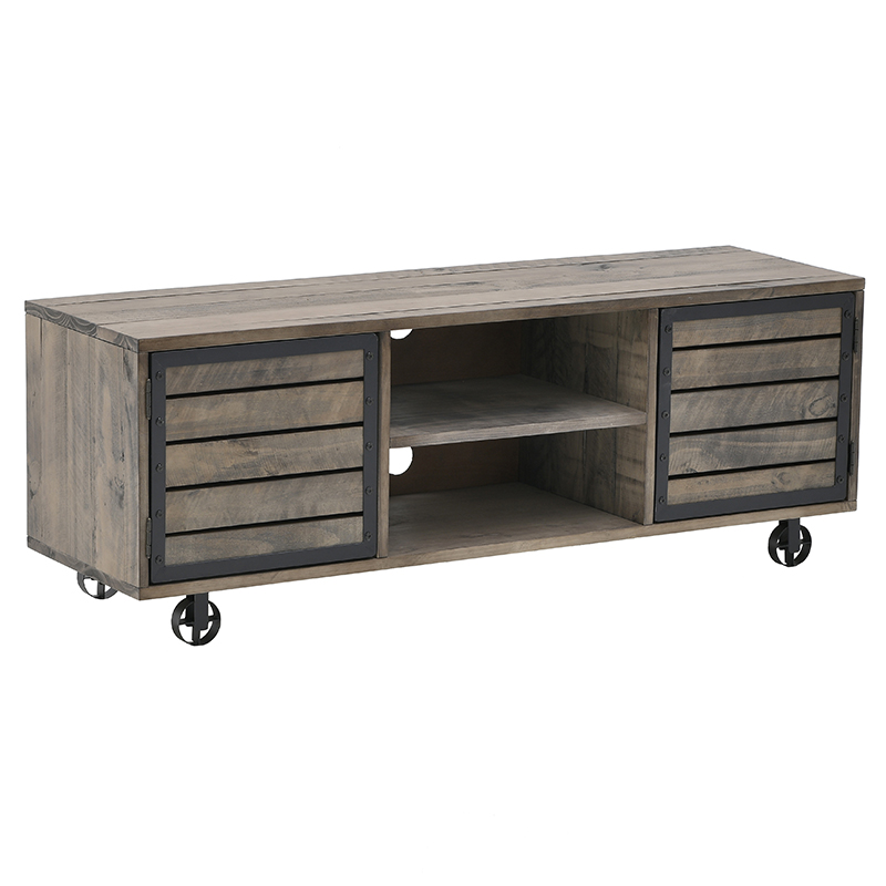 Деревянный длинный комод на колесах Morris Chest of Drawers Коричневый Деревянный длинный комод на колесах Morris Chest of Drawers Коричневый в Орле | Loft Concept