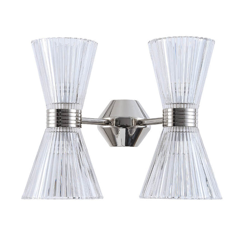 Бра Glass Horn Light matt nickel 4 Никель Сатин Прозрачное Стекло Бра Glass Horn Light matt nickel 4 Никель Сатин Прозрачное Стекло в Орле | Loft Concept