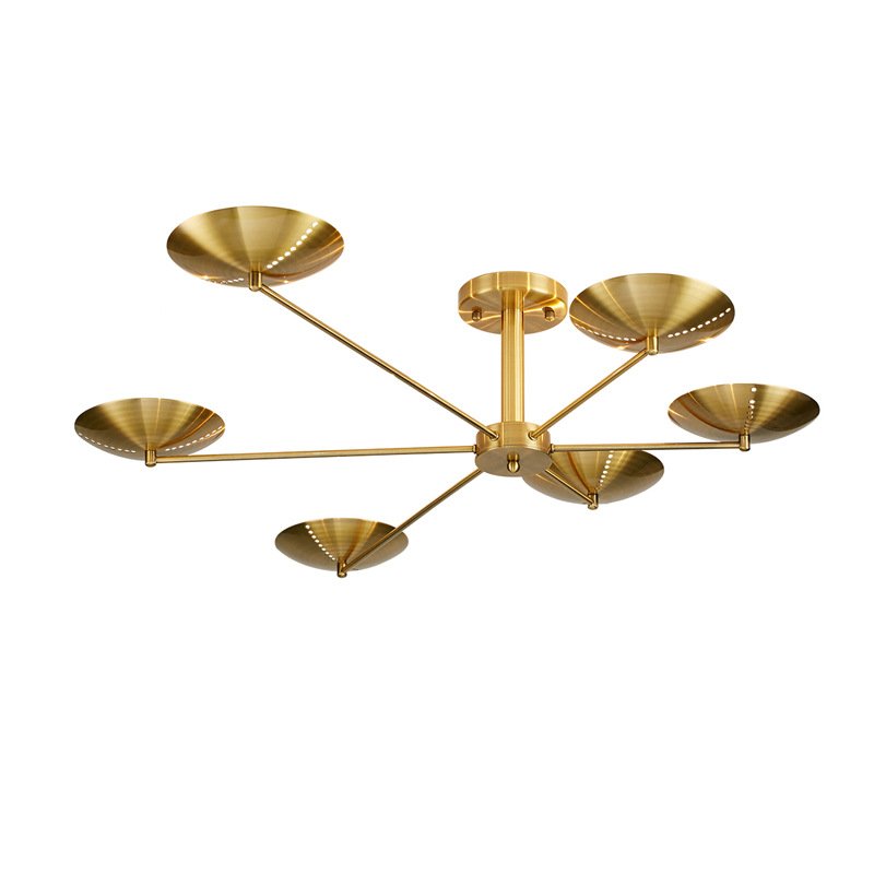 Потолочный светильник Brass Disk Латунь Потолочный светильник Brass Disk Латунь в Орле | Loft Concept