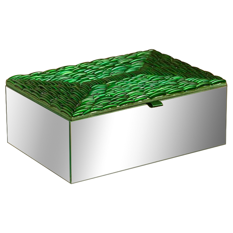 Шкатулка Green Scales Mirrored Box Зеленый Зеркало в Орле | Loft Concept 