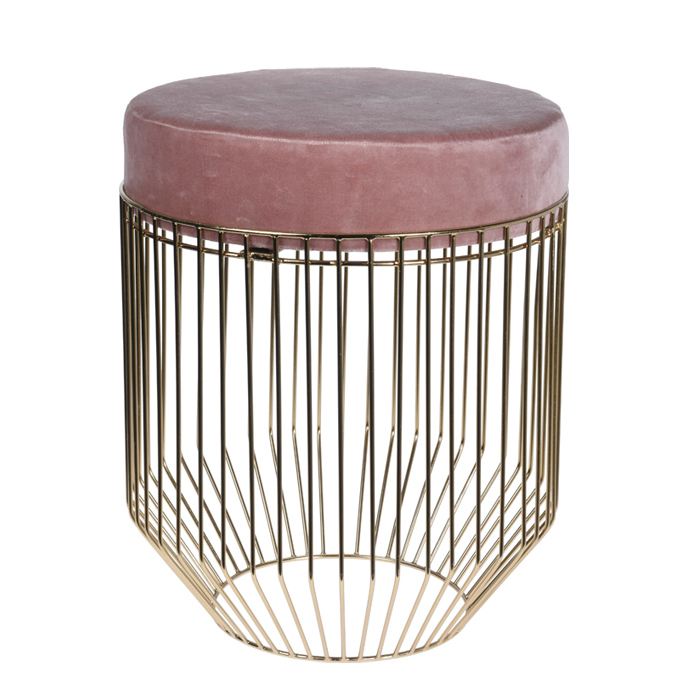 Пуф Rods Silhouette Puff Dusty Pink Дымчатая Роза Золотой в Орле | Loft Concept 
