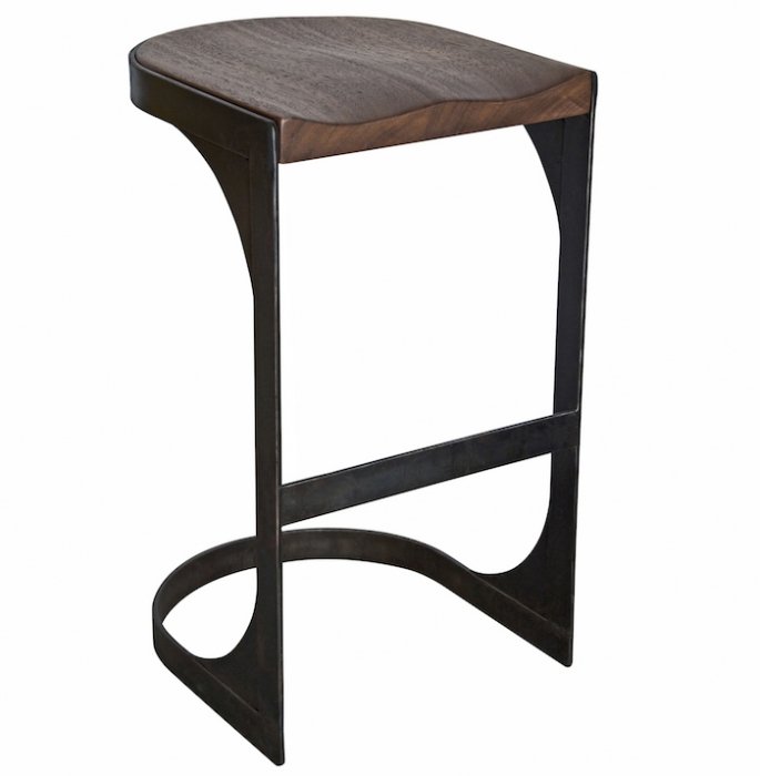 Барный стул Industrial Loft Modern Wood Bar Stool Черный Коричневый Барный стул Industrial Loft Modern Wood Bar Stool Черный Коричневый в Орле | Loft Concept