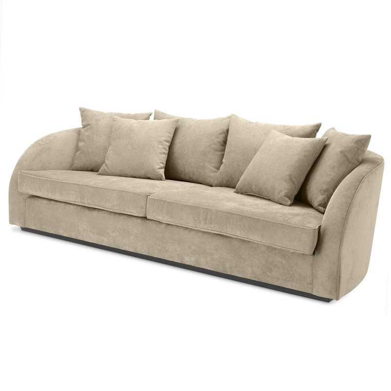Диван Eichholtz Sofa Palmiers Greige Бежево-серый Черный Диван Eichholtz Sofa Palmiers Greige Бежево-серый Черный в Орле | Loft Concept