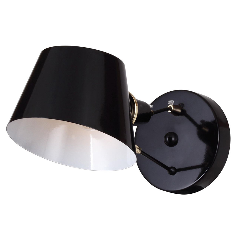 Черное бра Retro Future Light Черный Белый Золотой Черное бра Retro Future Light Черный Белый Золотой в Орле | Loft Concept
