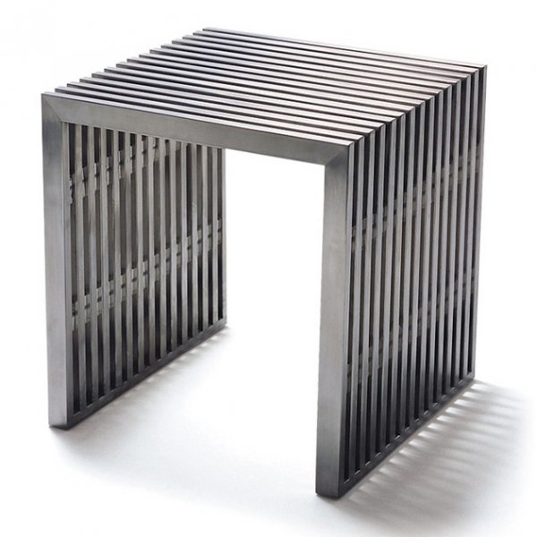 Приставной стол Metal Ribs Counter Table Золотой Хром Приставной стол Metal Ribs Counter Table Золотой Хром в Орле | Loft Concept