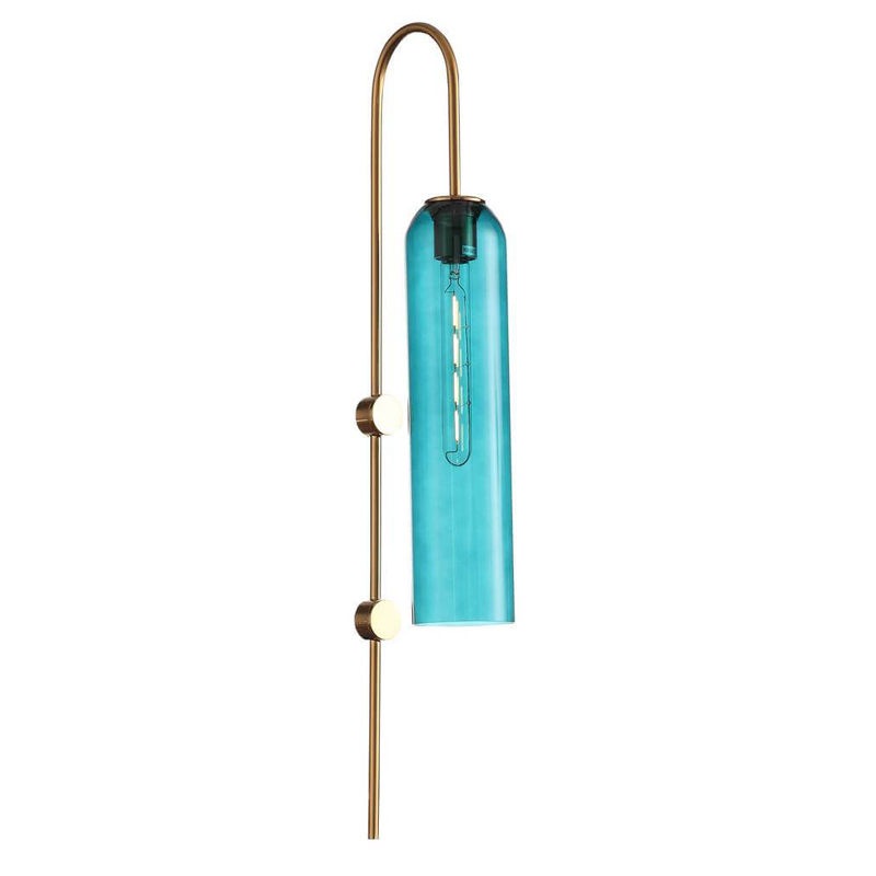 Бра ARTICOLO float Wall Sconce Blue Голубой Латунь Бра ARTICOLO float Wall Sconce Blue Голубой Латунь в Орле | Loft Concept
