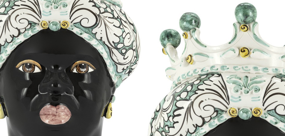 Ваза VASE MORO LADY CROWN turquoise Ваза VASE MORO LADY CROWN turquoise - Loft-Concept в Орле
