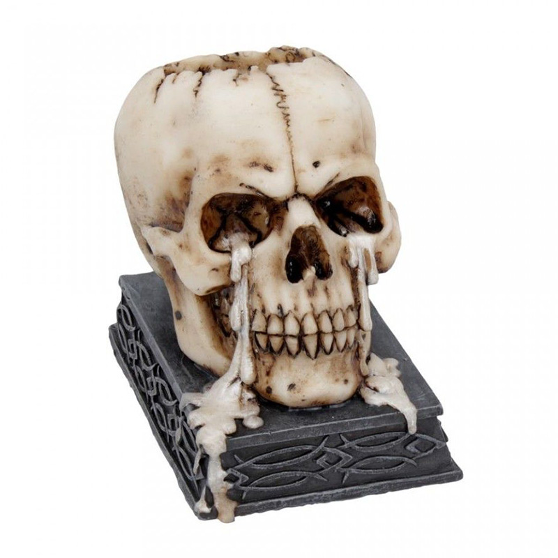 Подсвечник Skull Candlestick Серый Коричневый в Орле | Loft Concept 