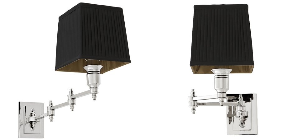 Бра Wall Lamp Lexington Swing Nickel+Black Бра Wall Lamp Lexington Swing Nickel+Black - Loft-Concept в Орле