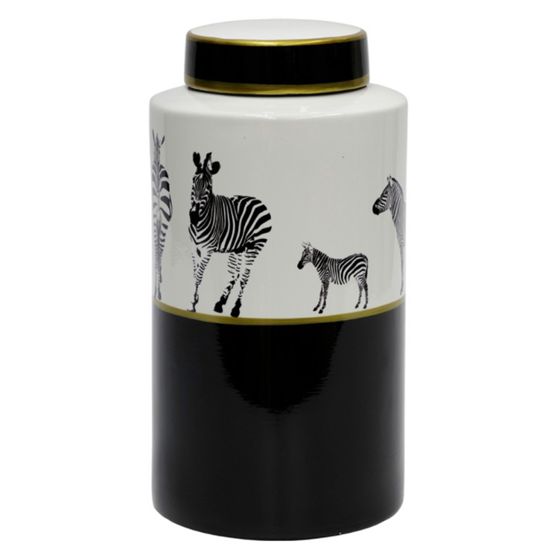 Ваза Zebra Vase white and black 32 Белый Черный Золотой Ваза Zebra Vase white and black 32 Белый Черный Золотой в Орле | Loft Concept