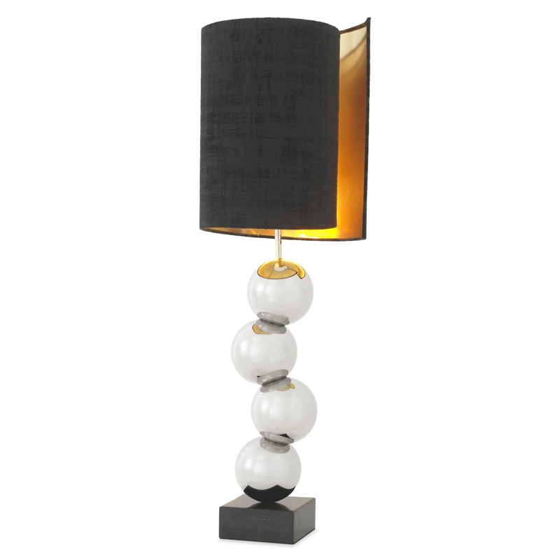Настольная лампа Eichholtz Table Lamp Aerion Nickel Черный Никель Черный Мрамор Nero Настольная лампа Eichholtz Table Lamp Aerion Nickel Черный Никель Черный Мрамор Nero в Орле | Loft Concept