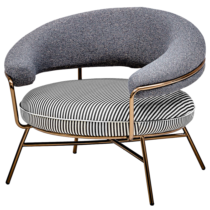 Кресло Howard Chair Черно-белый Золотой Кресло Howard Chair Черно-белый Золотой в Орле | Loft Concept