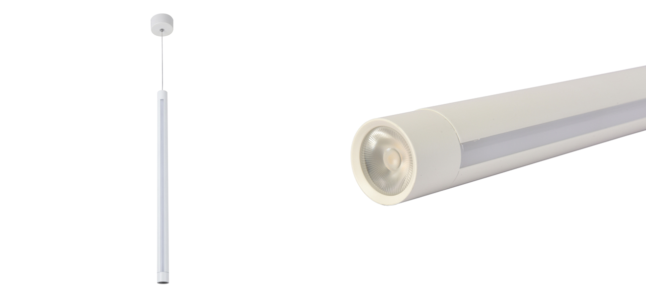 Белый подвесной светильник TRUMPET TUBE - фото