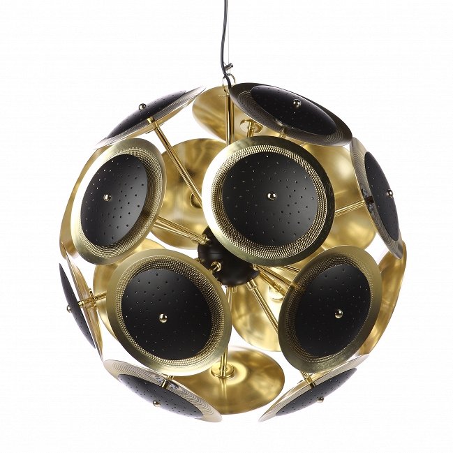 Люстра Sputnik black discs Черный Глянцевое золото Люстра Sputnik black discs Черный Глянцевое золото в Орле | Loft Concept
