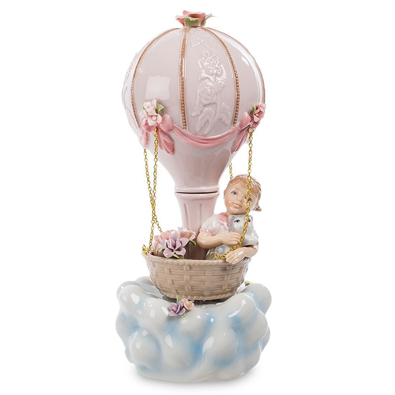 Статуэтка фарфоровая музыкальная Девочка на воздушном шаре Charming Statuette Белый Розовый Серо-голубой Бежевый Статуэтка фарфоровая музыкальная Девочка на воздушном шаре Charming Statuette Белый Розовый Серо-голубой Бежевый в Орле | Loft Concept
