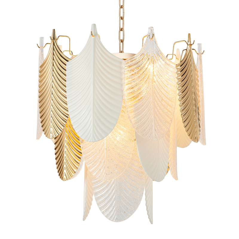 Люстра Abelia Chandelier 48 Золотой Белый Прозрачный Люстра Abelia Chandelier 48 Золотой Белый Прозрачный в Орле | Loft Concept