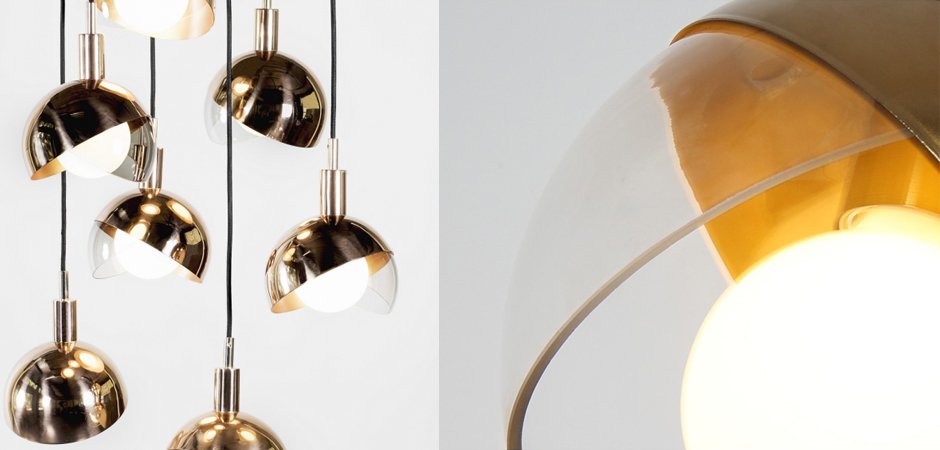 Подвесной светильник Half Closed Balls Подвесной светильник Half Closed Balls - Loft-Concept в Орле