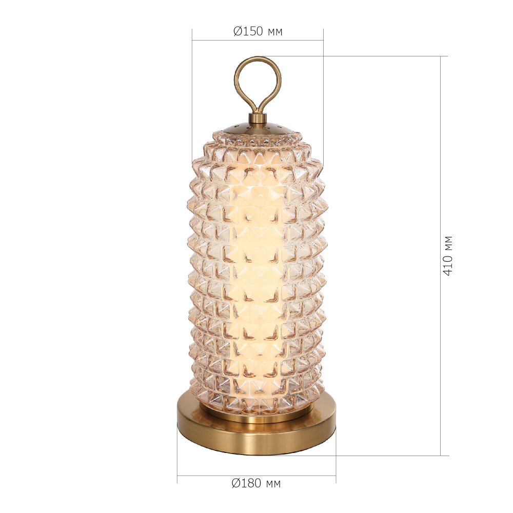 Настольная лампа с факутрным стеклянным плафоном Sonora в Орле