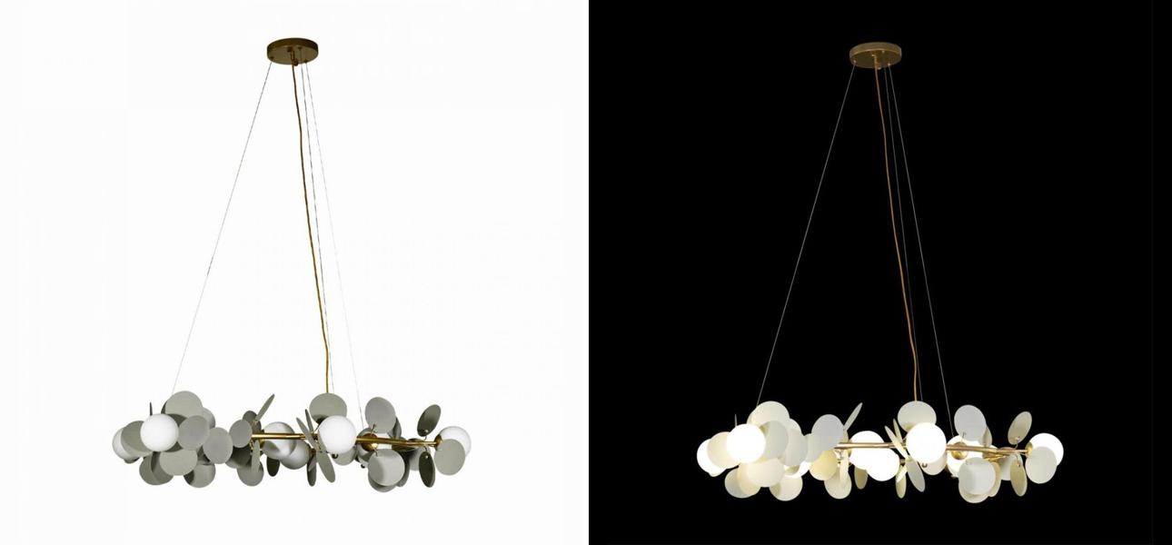 Люстра MATISSE Chandelier circle Gray диаметр 105 - фото