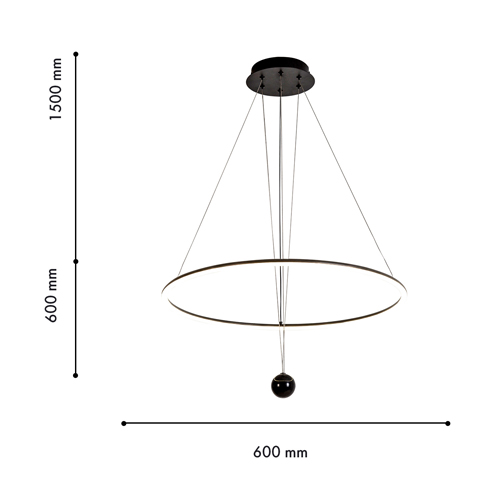 Светодиодная люстра Black LED Circle and Ball Lamp Светодиодная люстра Black LED Circle and Ball Lamp в Орле