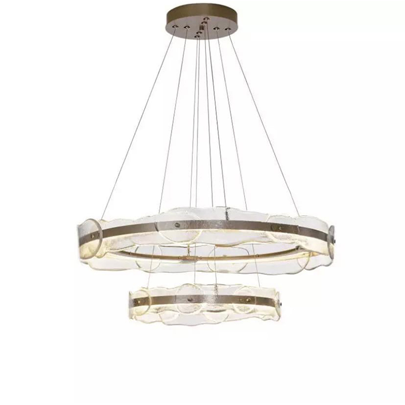 Люстра golden 2 RING horizontal chandelier Прозрачный Латунь Люстра golden 2 RING horizontal chandelier Прозрачный Латунь в Орле | Loft Concept