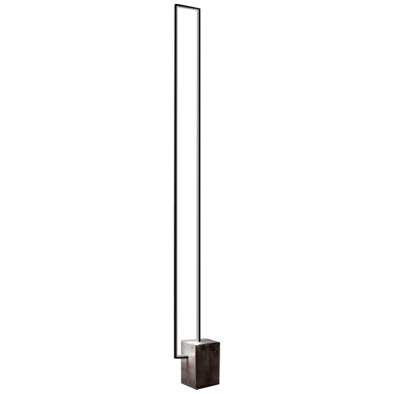 Торшер Лофт Светодиодный Rectangular Vertical LED Floor Lamp Черный Серый бетон Торшер Лофт Светодиодный Rectangular Vertical LED Floor Lamp Черный Серый бетон в Орле | Loft Concept