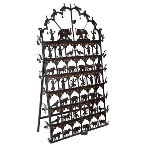 Большой подсвечник Large Indian Candlestick Винтажный черный Латунь Большой подсвечник Large Indian Candlestick Винтажный черный Латунь в Орле | Loft Concept
