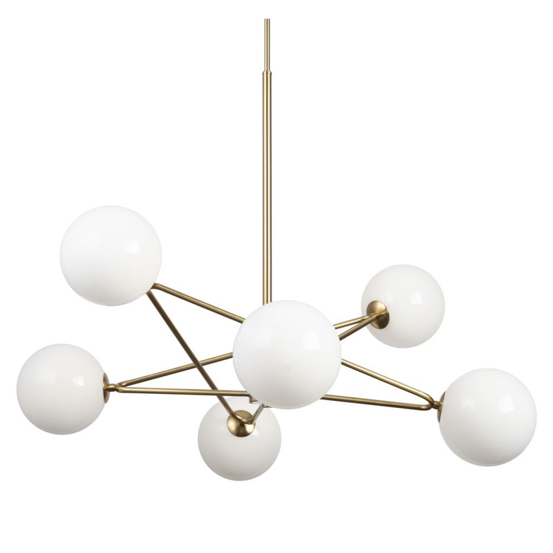 Люстра Chandelier Constellation Orbs White Латунь Белый Люстра Chandelier Constellation Orbs White Латунь Белый в Орле | Loft Concept