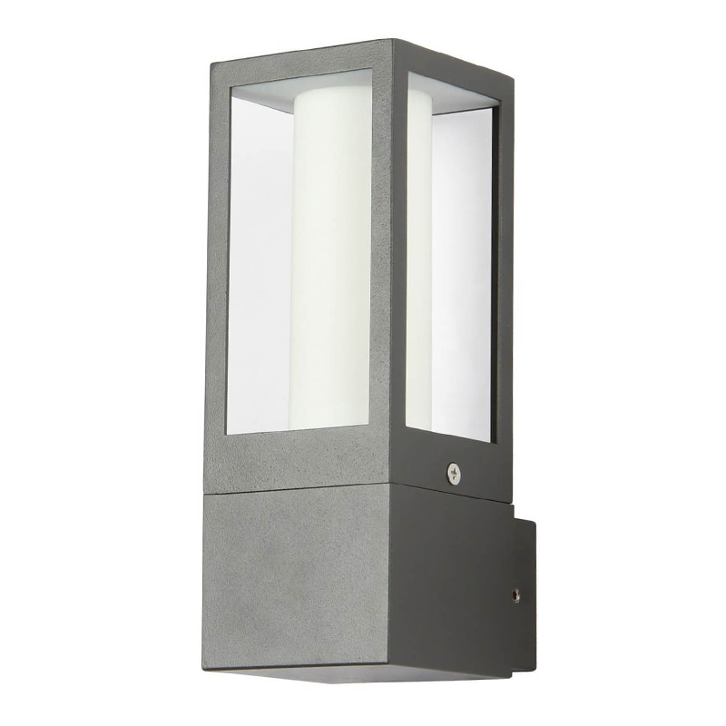 Уличный настенный светильник Leyton Street Lamp Черный Белый Прозрачное Стекло Уличный настенный светильник Leyton Street Lamp Черный Белый Прозрачное Стекло в Орле | Loft Concept