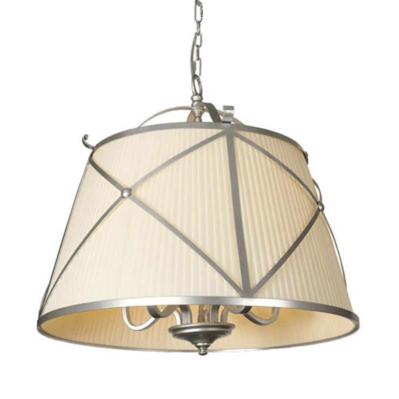 Люстра абажур Provence Lampshade Light Silver Chandelier Серебряный Бежевый Люстра абажур Provence Lampshade Light Silver Chandelier Серебряный Бежевый в Орле | Loft Concept