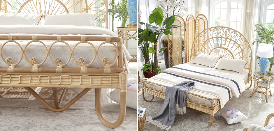 Кровать Boho Wicker Bed Кровать Boho Wicker Bed - Loft-Concept в Орле