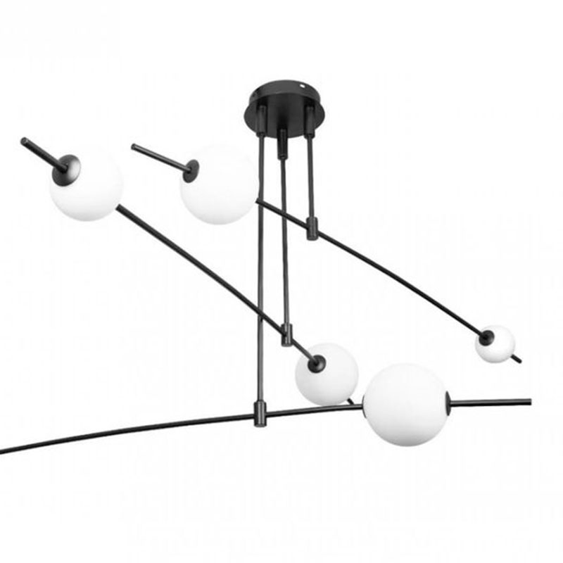 Люстра Balance Beads Libra 80 см Черный Белый Люстра Balance Beads Libra 80 см Черный Белый в Орле | Loft Concept