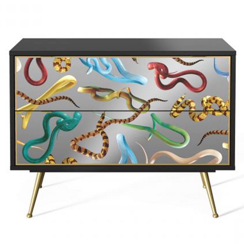 Комод Seletti Chest of Two Drawers Snakes Мульти Черный Золотой Шампань Комод Seletti Chest of Two Drawers Snakes Мульти Черный Золотой Шампань в Орле | Loft Concept