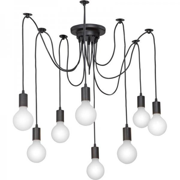 Подвесной светильник Spider Web Pendant 8 Black Черный Подвесной светильник Spider Web Pendant 8 Black Черный в Орле | Loft Concept