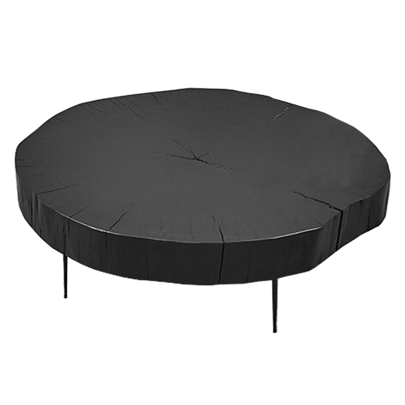 Кофейный стол Saw Cut Black Wood Coffee Table Черный Кофейный стол Saw Cut Black Wood Coffee Table Черный в Орле | Loft Concept