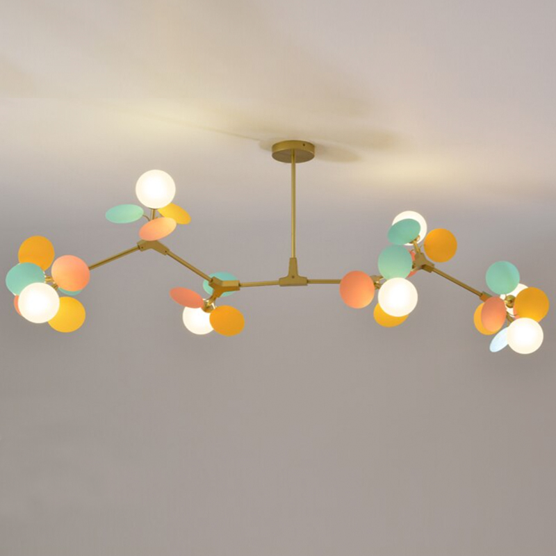 Люстра MATISSE Chandelier branch Золотой Белый Мульти Светло-серый Люстра MATISSE Chandelier branch Золотой Белый Мульти Светло-серый в Орле | Loft Concept