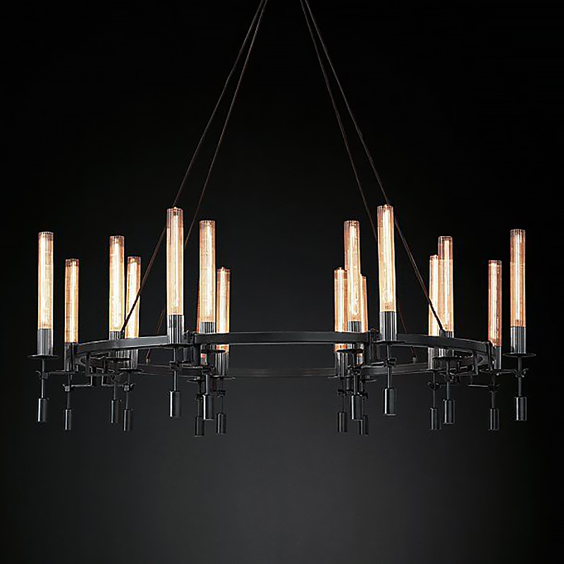 Люстра Restoration Hardware Fontanelle Chandelier black Черный Прозрачный в Орле | Loft Concept 