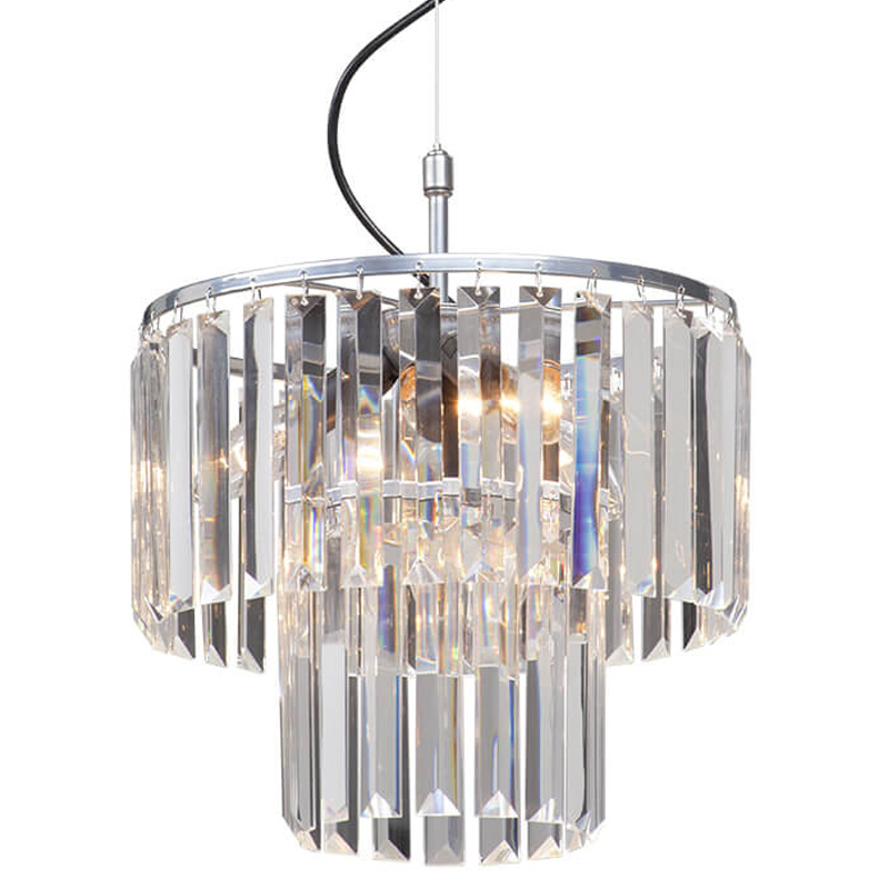 Люстра ODEON CLEAR GLASS 2-TIER Chrome прозрачное стекло D 31 Хром Люстра ODEON CLEAR GLASS 2-TIER Chrome прозрачное стекло D 31 Хром в Орле | Loft Concept