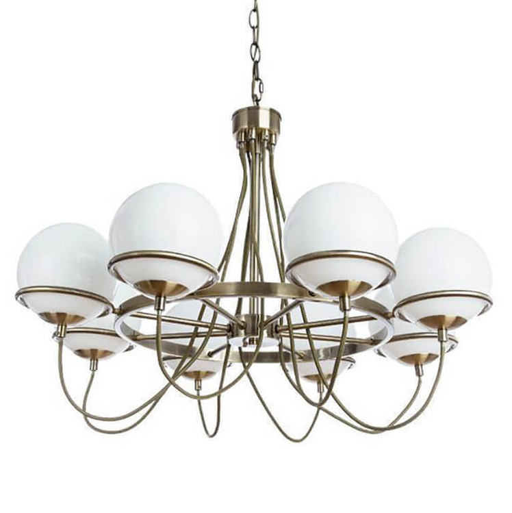 Люстра Melissa Chandelier Bronze Бронза Белый Люстра Melissa Chandelier Bronze Бронза Белый в Орле | Loft Concept