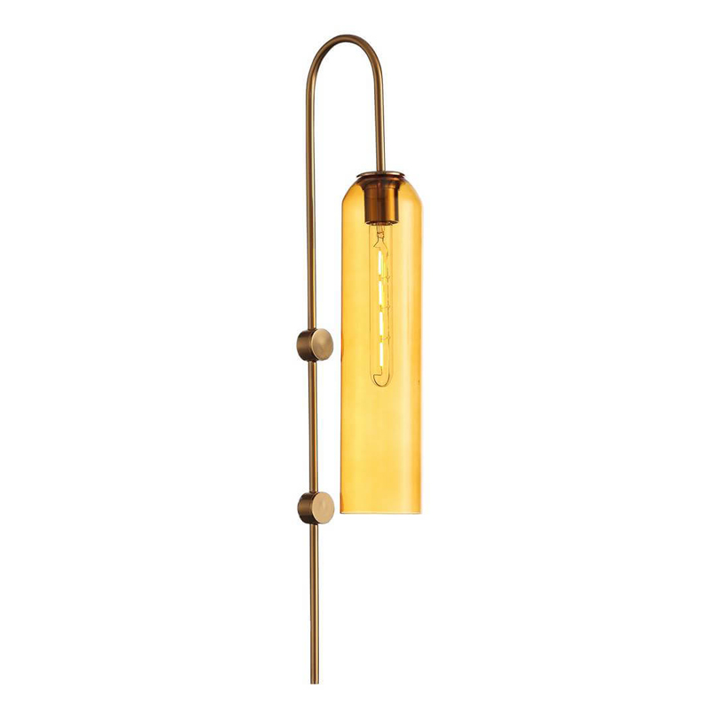 Бра ARTICOLO float Wall Sconce Amber Янтарный Латунь в Орле | Loft Concept 