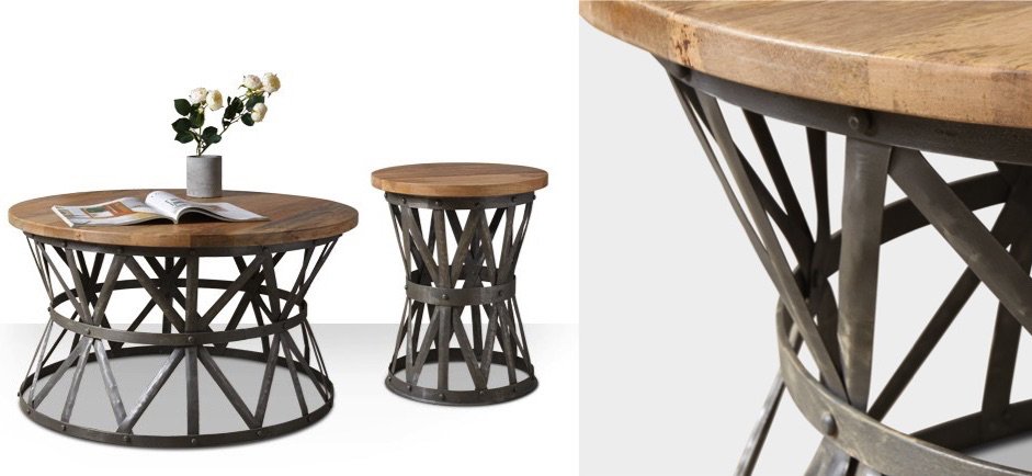 Журнальный стол Industrial Rust Barrel 40 Table Журнальный стол Industrial Rust Barrel 40 Table - Loft-Concept в Орле