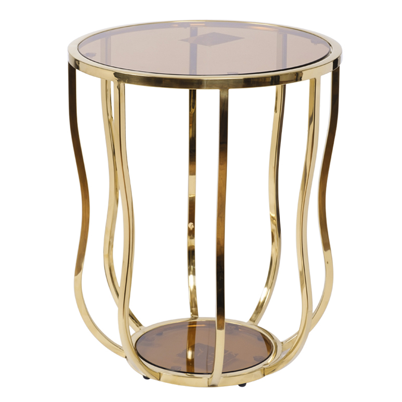 Приставной стол Fedric Side Table gold Глянцевое золото Приставной стол Fedric Side Table gold Глянцевое золото в Орле | Loft Concept