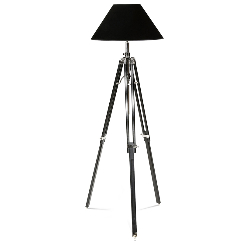 Торшер Eichholtz Floor Lamp Telescope nickel & black Черный Никель Торшер Eichholtz Floor Lamp Telescope nickel & black Черный Никель в Орле | Loft Concept