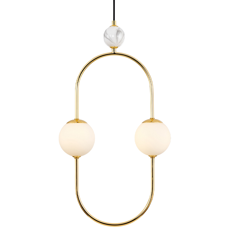 Подвесной светильник White Marble Decor 2 Лампы Белый Золотой Черный Белый Мрамор Bianco Подвесной светильник White Marble Decor 2 Лампы Белый Золотой Черный Белый Мрамор Bianco в Орле | Loft Concept