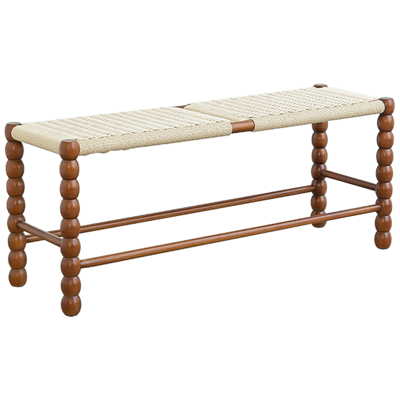 Банкетка French Corner Banquet Brown 100 см Коричневый Бежевый Банкетка French Corner Banquet Brown 100 см Коричневый Бежевый в Орле | Loft Concept