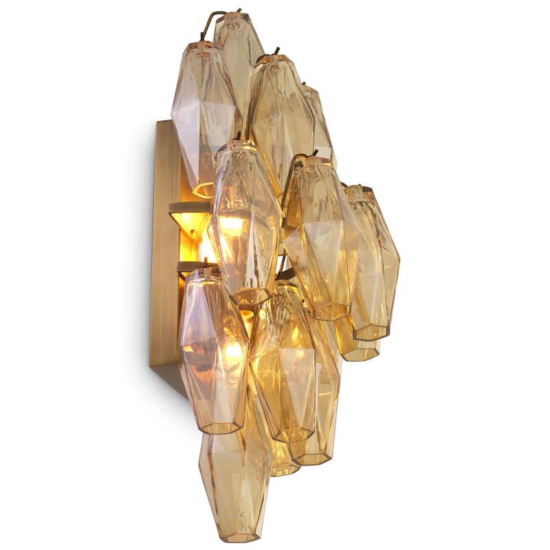 Бра Eichholtz Wall Lamp Benini Amber Латунь Янтарный Бра Eichholtz Wall Lamp Benini Amber Латунь Янтарный в Орле | Loft Concept