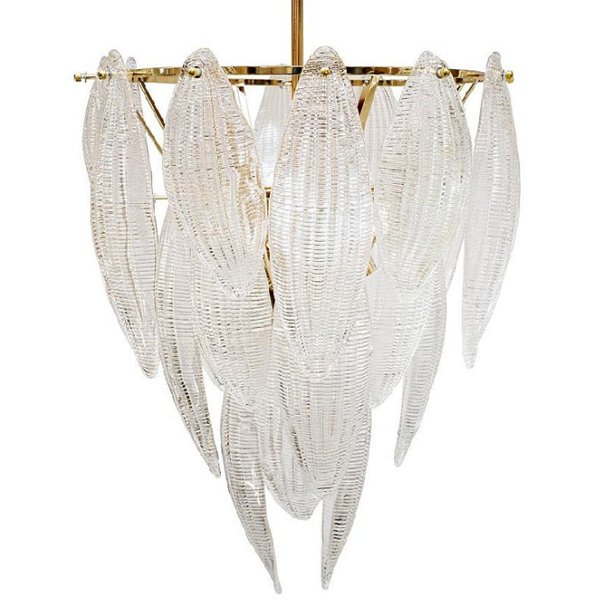 Textured glass Chandelier Глянцевое золото Прозрачный (Transparent) Textured glass Chandelier Глянцевое золото Прозрачный (Transparent) в Орле | Loft Concept