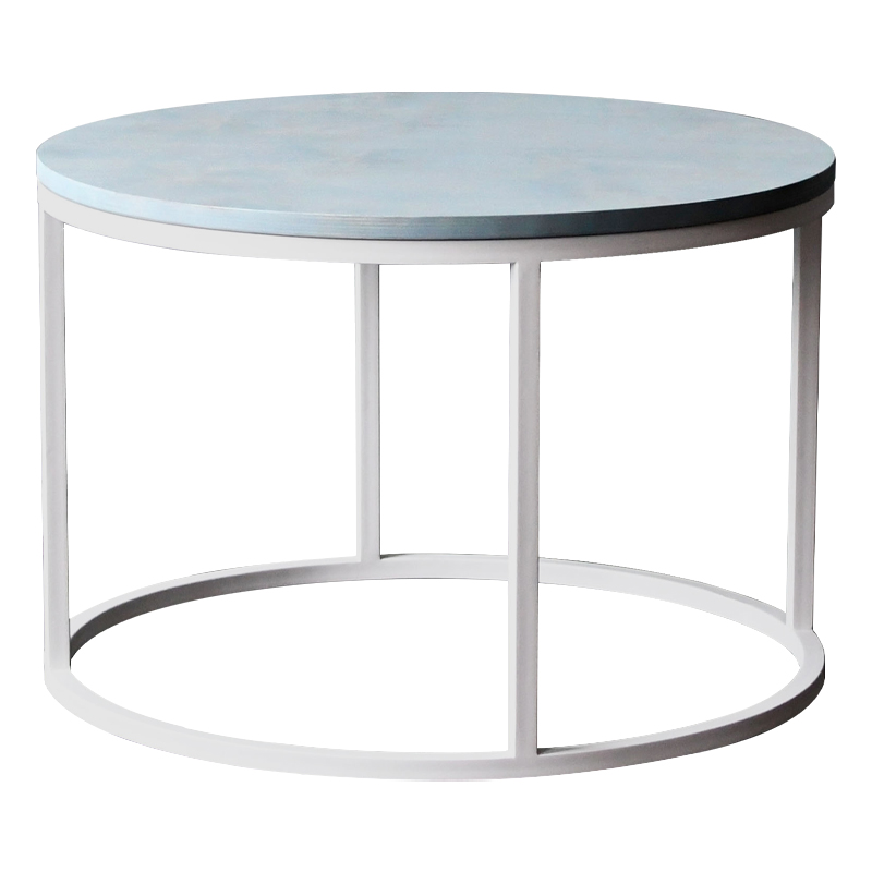 Кофейный стол Joyner Industrial Metal Rust Coffee Table Светло-голубой Белый в Орле | Loft Concept 
