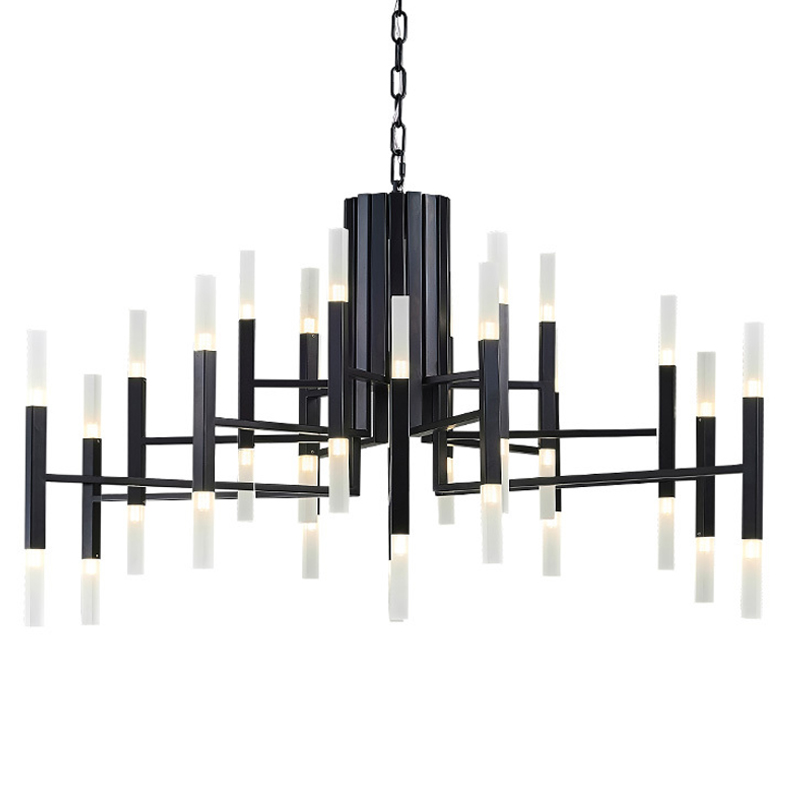 Люстра ALMA LIGHT BARCELONA Black Черный Белое матовое стекло Люстра ALMA LIGHT BARCELONA Black Черный Белое матовое стекло в Орле | Loft Concept