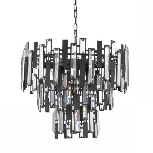 Люстра Darkness Chandelier three cascades Черный Прозрачный Люстра Darkness Chandelier three cascades Черный Прозрачный в Орле | Loft Concept